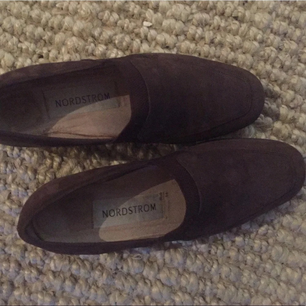 Nordstrom Suede Slip-on Shoes  Brown- 8 EUC